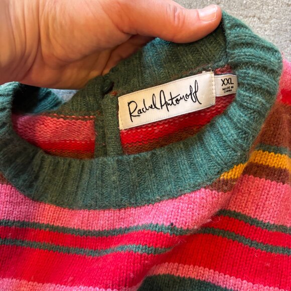 Rachel Antonoff Bijou Striped rainbow sweater - Picture 4 of 5